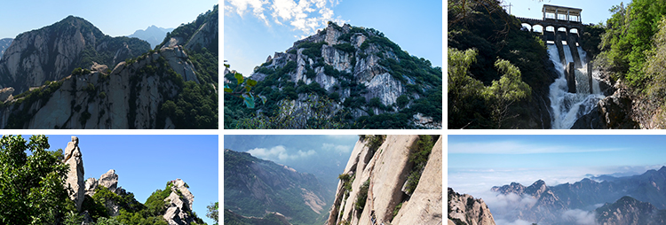 陕西华山西岳自然风景旅游景点云海山峰峻岭险峰航拍风光视频素材