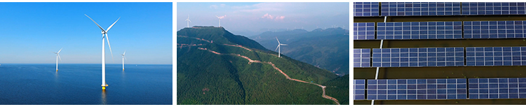 光伏太阳能供电风车太阳板风力发电环保能源绿色节能风能视频素材