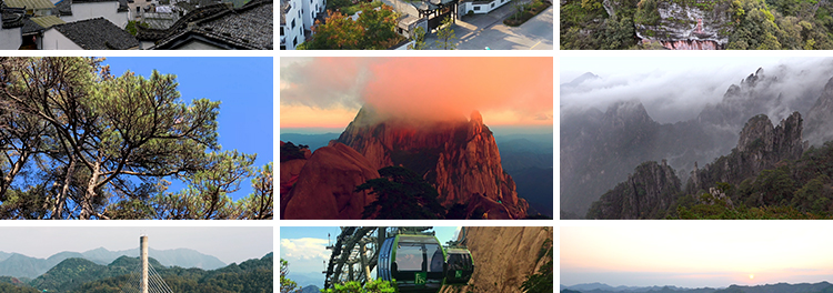 安徽黄山宏村水乡山村古镇建筑旅游景点黄山云雾延时摄影视频素材