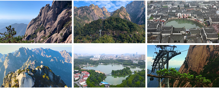 安徽黄山宏村水乡山村古镇建筑旅游景点黄山云雾延时摄影视频素材