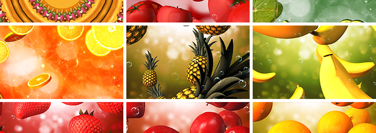 清新卡通水果蔬菜童趣幼儿园儿童舞台表演出节目LED背景视频素材