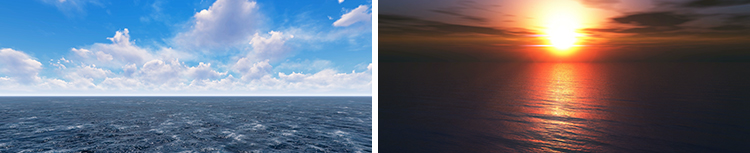 天空海面倒影湖面蓝天白云大海日出日落云彩晚霞LED背景视频素材