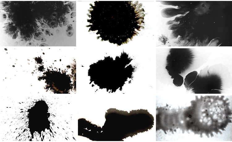 4K水墨滴落晕染墨水中国风墨汁晕开扩散转场墨迹后期合成视频素材