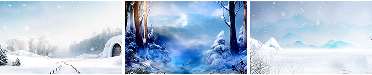 冬天雪景下雪花冰圣诞节晚会世界飘落舞台led大屏幕背景视频素材