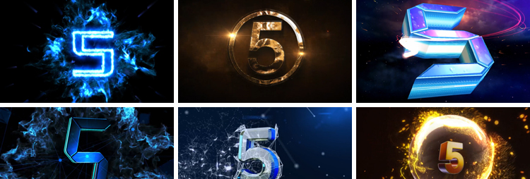 震撼倒计时五秒5启动仪式科技感晚会舞台表演出LED大屏幕视频素材