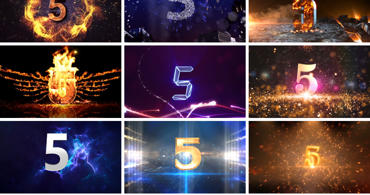 震撼倒计时五秒5启动仪式科技感晚会舞台表演出LED大屏幕视频素材