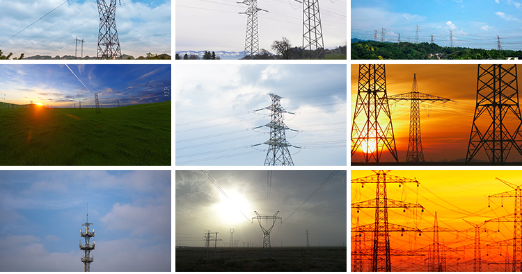 电力塔电网电线高压线变电站供电局国家电网实拍航拍延时视频素材