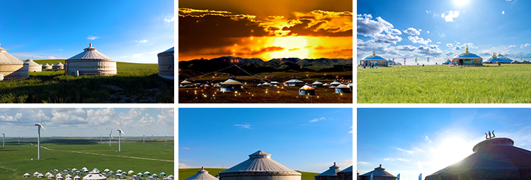 内蒙古大草原蒙古包民族舞台舞蹈表演LED大屏幕背景动态视频素材