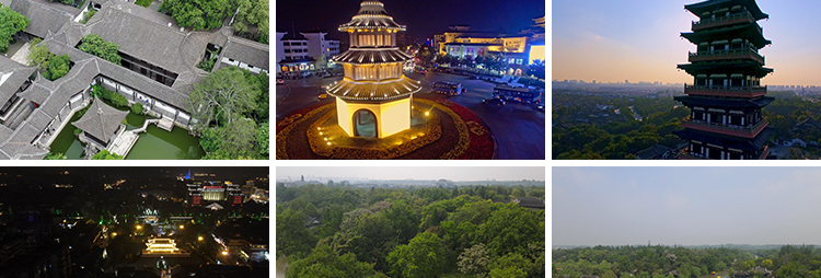 扬州瘦西湖旅游风景点古塔建筑航拍大运河风光实拍剪辑短视频素材