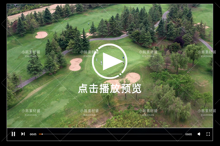 打高尔夫人物风景横版高清抖音自媒体pr剪辑背景视频素材