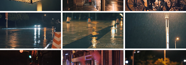 城市雨夜景街景车流人流人物下雨天情感孤独伤感抖音高清视频素材