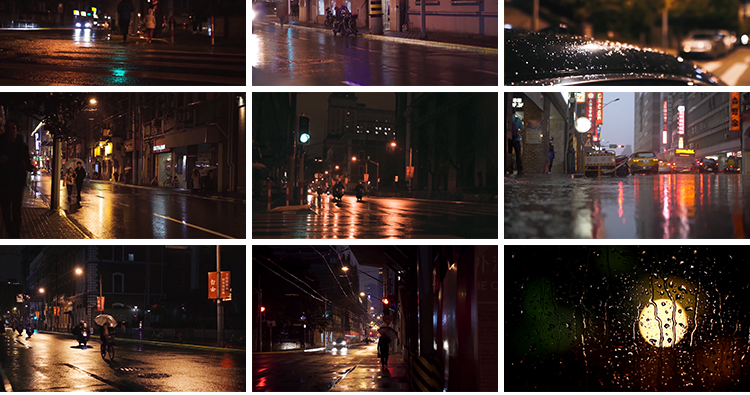 城市雨夜景街景车流人流人物下雨天情感孤独伤感抖音高清视频素材