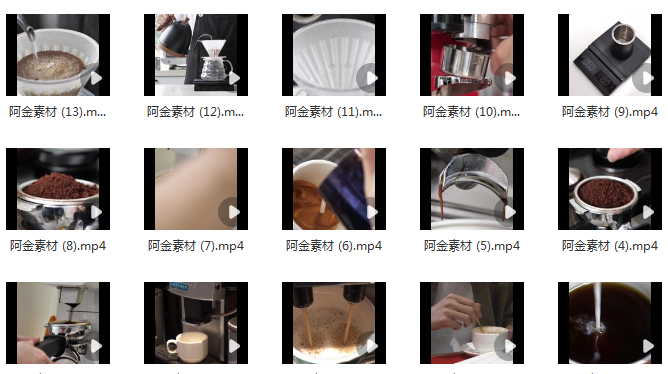 咖啡豆慢动作特写行业宣传实拍手冲制作喝咖啡机烘焙剪辑视频素材