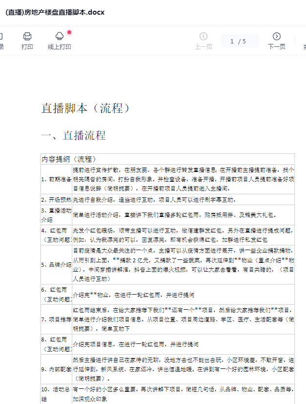房产直播话术脚本方案售楼业务员房地产中介抖音短视频销售文案