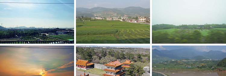 坐火车窗外风景旅行自然风光移动沿途风景动车高铁出行回家视频素