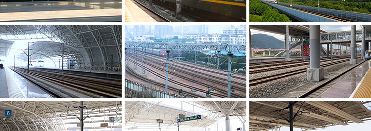 高铁进站出站火车动车铁轨高铁站轨道交通绿皮火车交通短视频素材