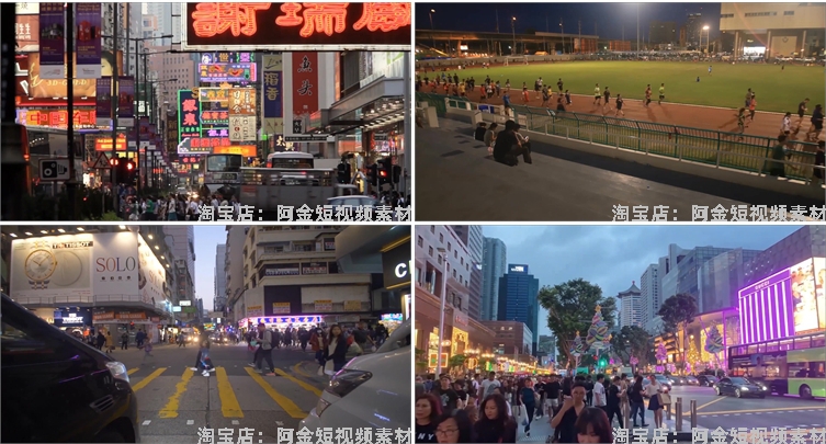 人流车流行人街景城市夜景夜市人物情感抖音视频高清实拍素材剪辑