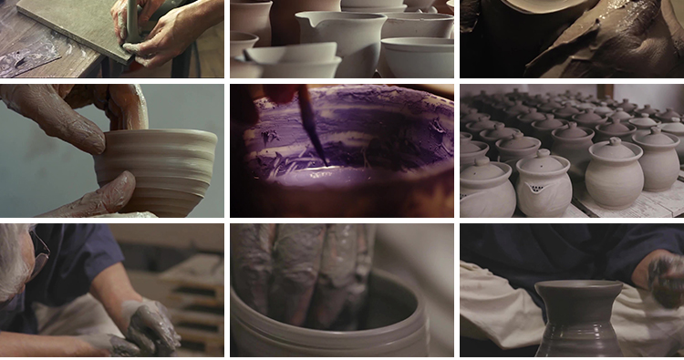 匠人陶瓷工艺陶艺拉坯泥巴制作工艺品彩绘传承景德镇宣传视频素材