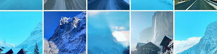 竖屏雪山雪景唯美冬季风景治愈系走拍开车视角旅途美景色视频素材