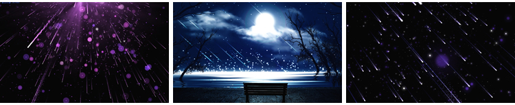 唯美蓝色星空流星雨梦幻浪漫婚礼晚会舞台LED大屏幕背景视频素材