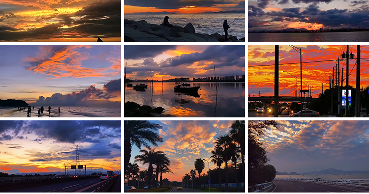 唯美天空治愈系夕阳晚霞日出日落黄昏云彩变幻流动抖音短视频素材