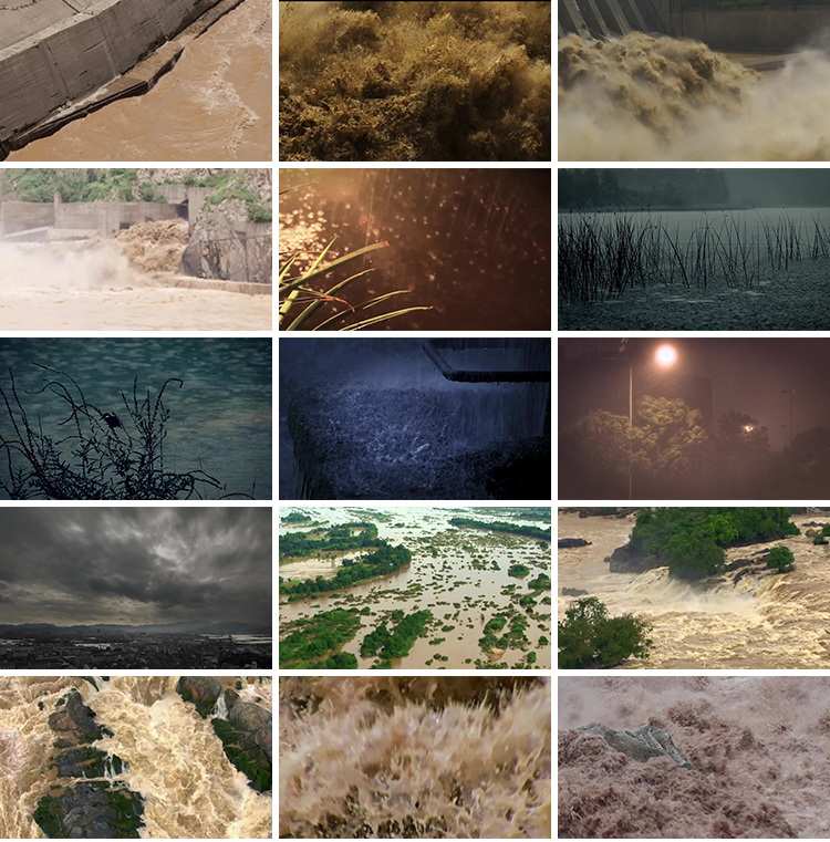 暴雨洪水乌云密布城市内涝道路狂风积水恶劣天气自然灾害视频素材