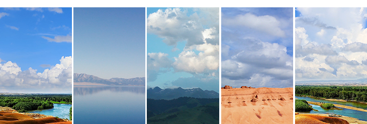 竖屏航拍新疆自然风光风景大草原山脉沙漠自然景色雪山短视频素材