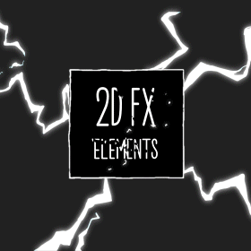 视频素材-60个二维动漫卡通能量电流烟雾爆炸MG动画元素 2D FX Elements