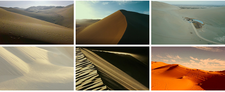 荒沙漠戈壁日落沙丘夜晚骆驼风化地貌风沙粒沙尘大漠孤烟视频素材