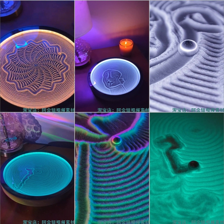 竖屏彩色沙盘音乐滚动小球高清解压短视频小说推文素材自媒体剪辑