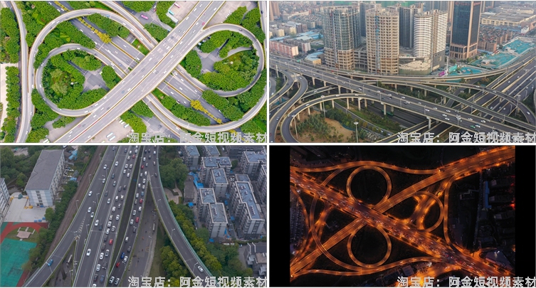 4K立交桥高架大桥车流城市道路航拍延时抖音视频高清实拍素材剪辑