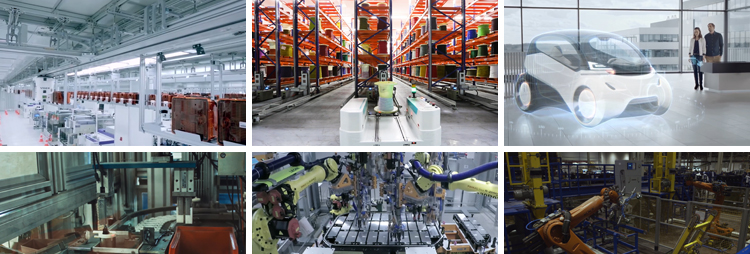 智能生产数控机械自动化现代工业制造机器人工厂车间企业视频素材