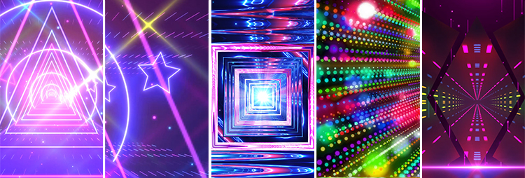 动感炫酷走秀表演手机直播舞台竖屏抖音快手绿幕动态背景视频素材