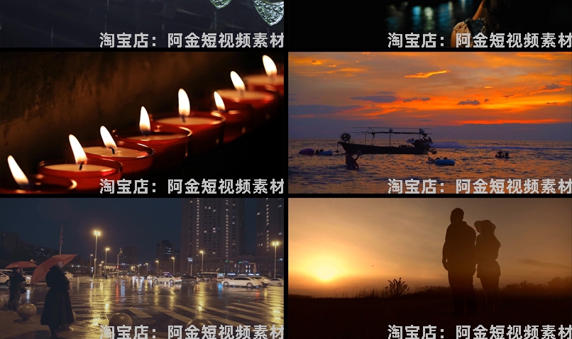 人物情感伤感孤独治愈系夜景夕阳下雨街头风景雨夜抖音短视频素材