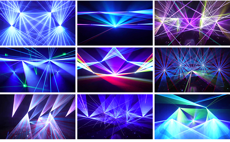 灯光秀镭射激光线开场走秀酒吧动感炫酷投屏LED直播背景视频素材