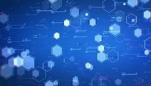 蓝色六边形网络科技视频素材