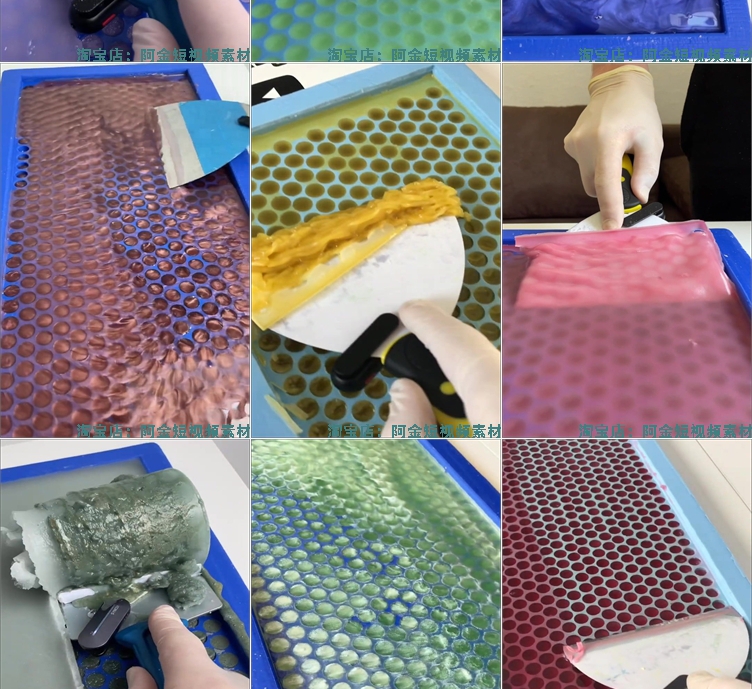 国外刮蜡沉浸式竖屏高清解压视频素材小说推文引流短视频手工