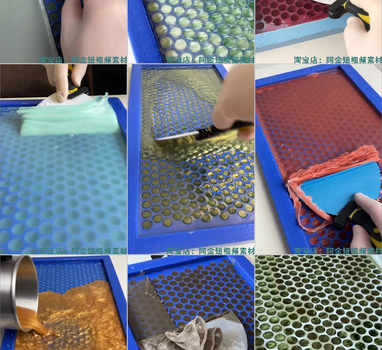 国外刮蜡沉浸式竖屏高清解压视频素材小说推文引流短视频手工