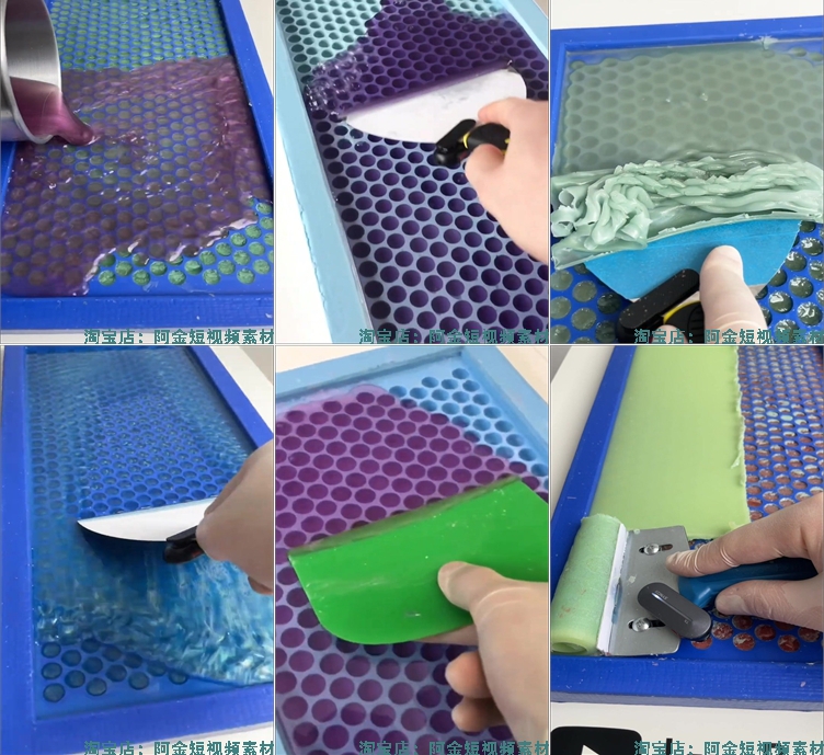 国外刮蜡沉浸式竖屏高清解压视频素材小说推文引流短视频手工