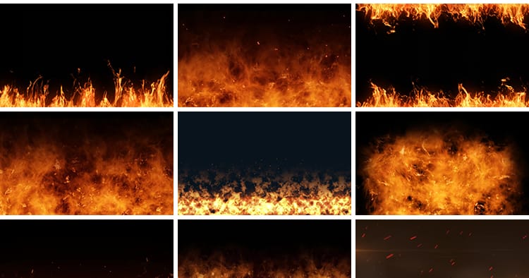 火焰火苗火星火花烈火大火光燃烧GIF动图PPT背景插图动态图片素材