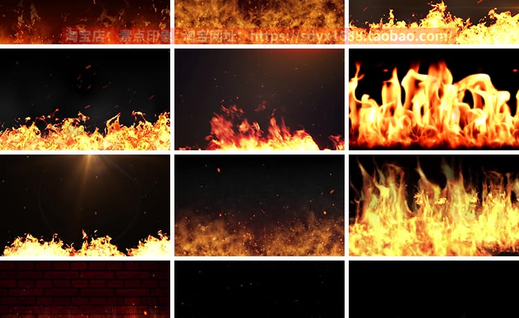 火焰火苗火星火花烈火大火光燃烧GIF动图PPT背景插图动态图片素材