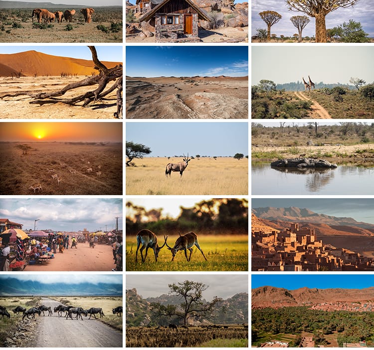 非洲景观风光旅游自然风景大象草原动物人文沙漠照片JPG图片素材