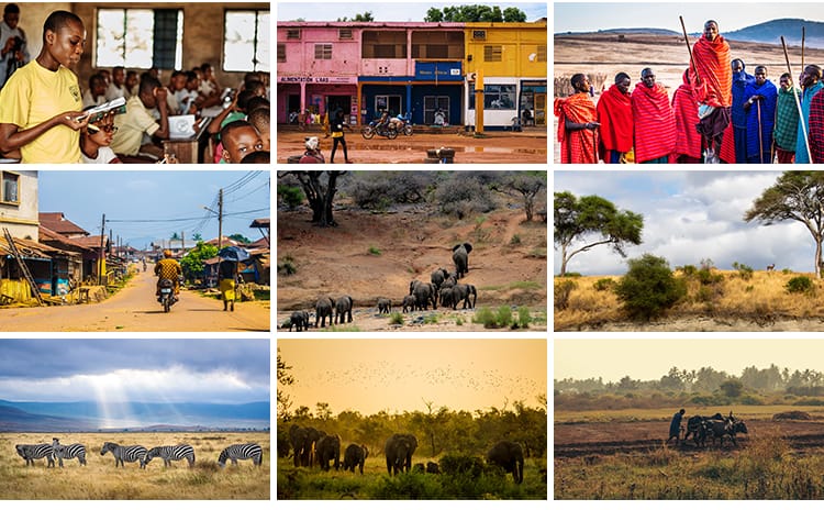 非洲景观风光旅游自然风景大象草原动物人文沙漠照片JPG图片素材