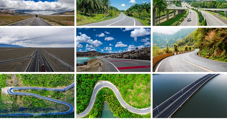 公路道路马路柏油高速公路路面城市夜景街景JPG抖音图片设计素材