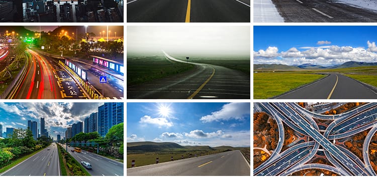 公路道路马路柏油高速公路路面城市夜景街景JPG抖音图片设计素材