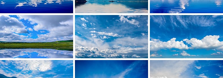 蓝天白云辽阔天空唯美清新云层云朵云团自然风景高清抖音图片素材