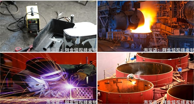 电焊机金属机械焊接切割图片工人车间焊工现代工业自动化高清素材