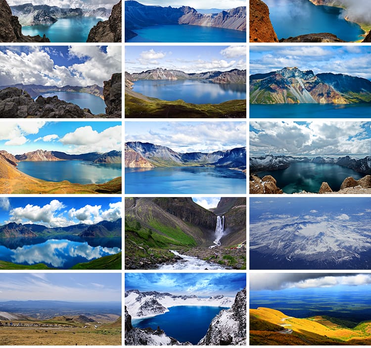 吉林长白山天池景观旅游风景瀑布二道白河雪山风光摄影照图片素材