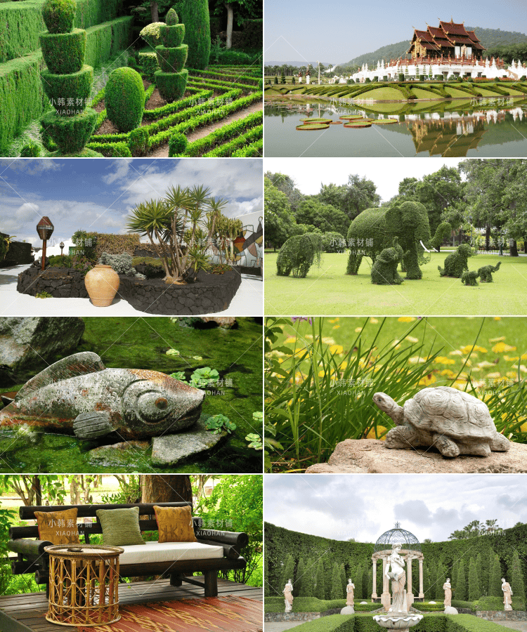 120张别墅庭院花园风景横版高清抖音自媒体pr剪辑背景图片素材