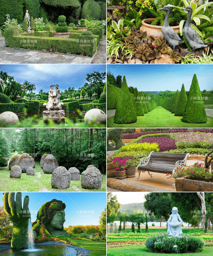 120张别墅庭院花园风景横版高清抖音自媒体pr剪辑背景图片素材